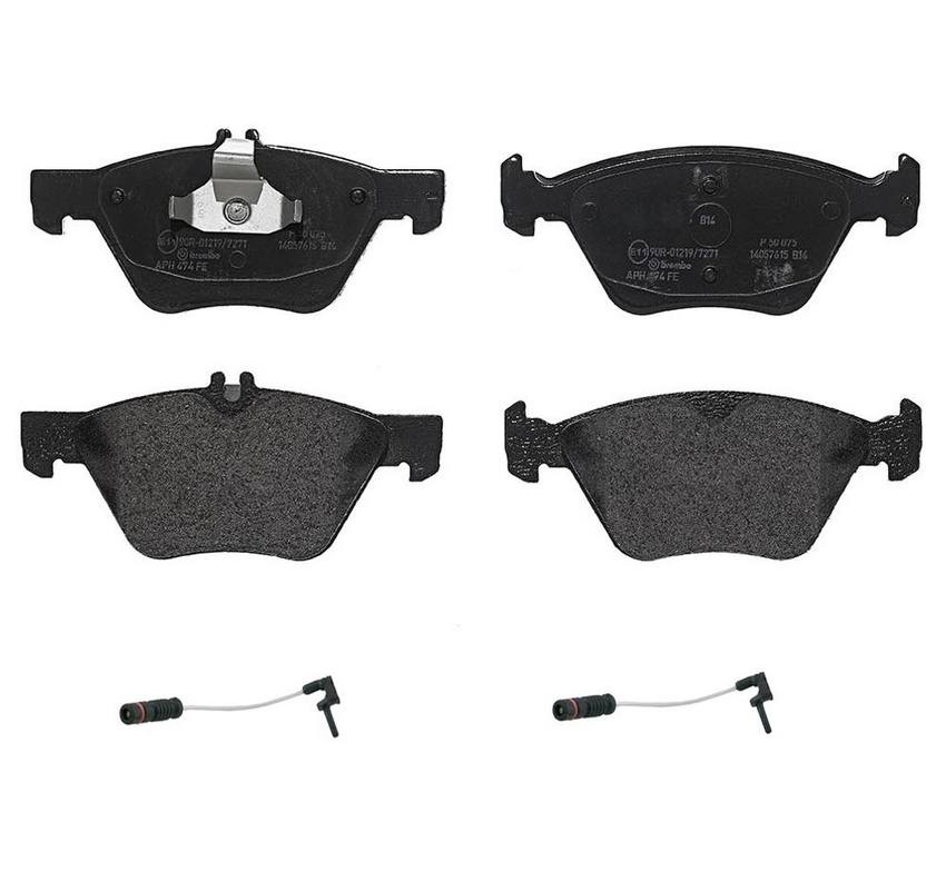 Mercedes Brakes Set Kit - Pads Front (Low-Met) (with Sensors) 004420072041 - Brembo 2272496KIT